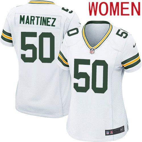 Women Green Bay Packers 50 Blake Martinez White Nike Game NFL Jersey